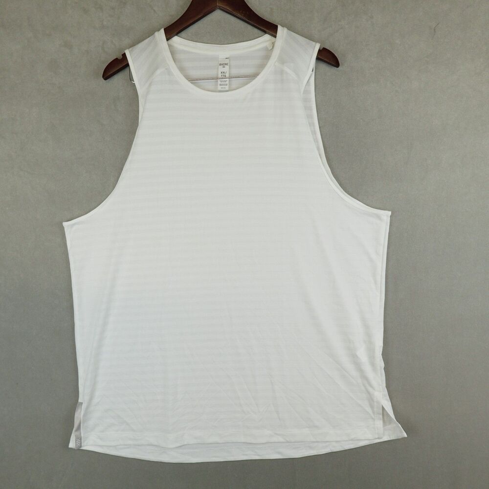 NWOT Rhone Swift Tank Top 2.0 White Mesh Mens XXL Athletic Vented Workout 100029